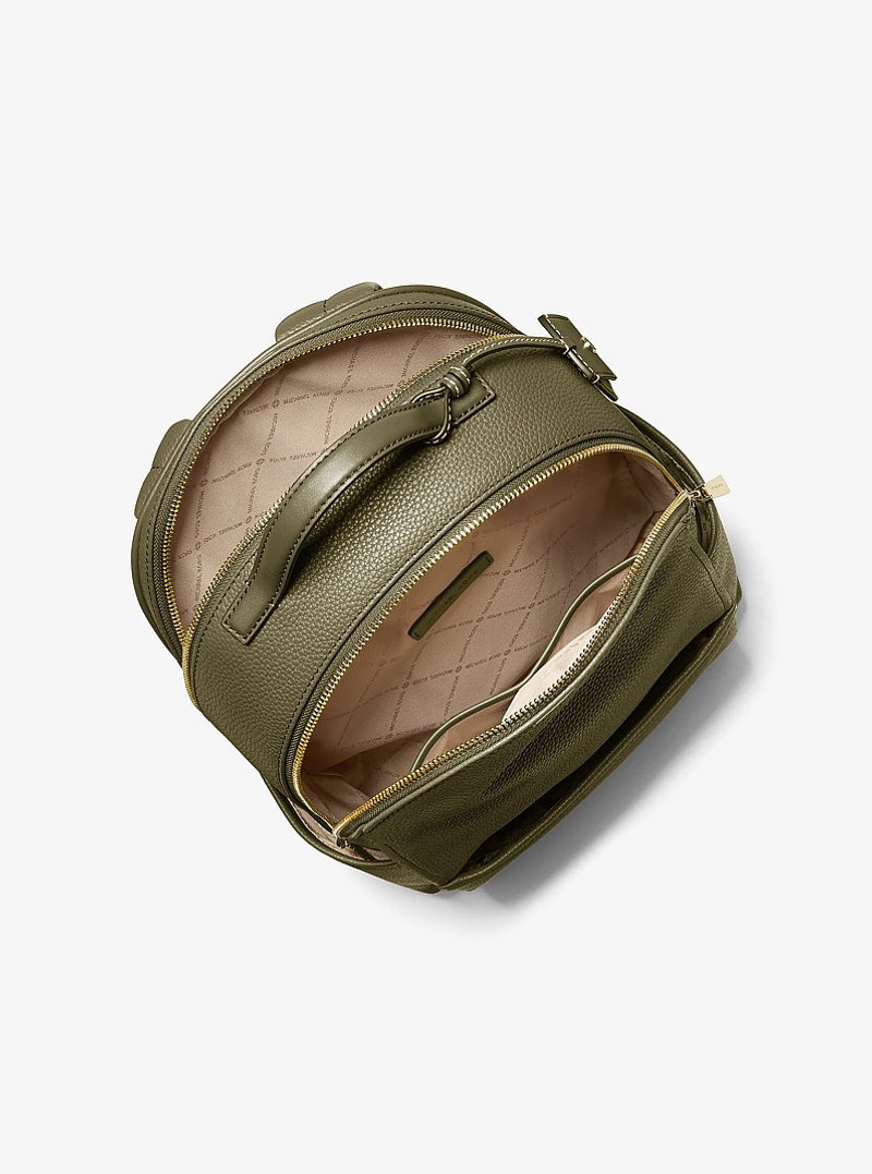 MICHAEL KORS Sable Medium Pebbled Leather Backpack outlook