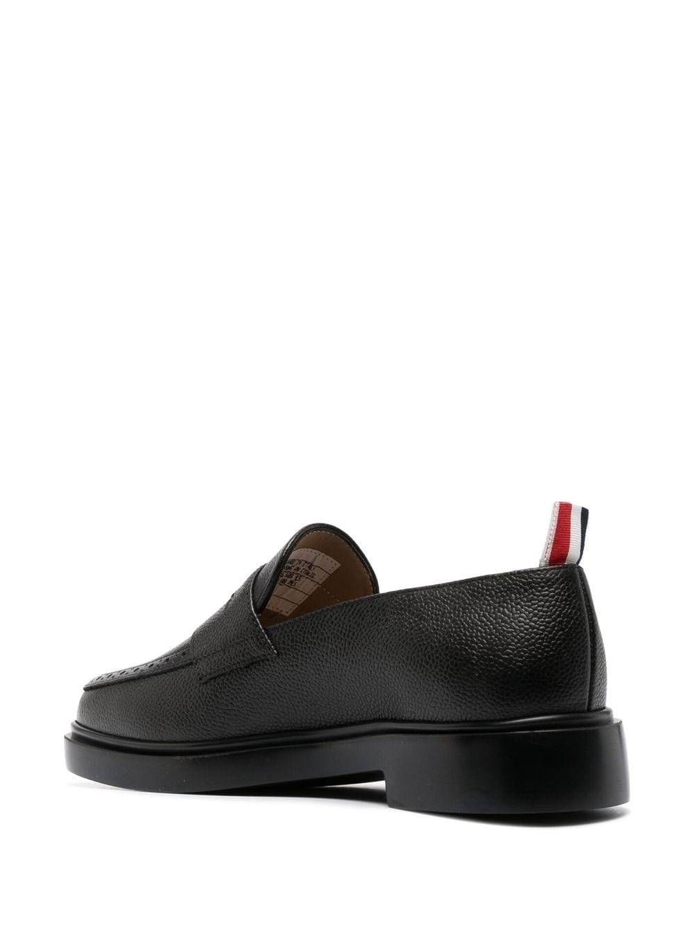 pebbled leather penny loafers - 3