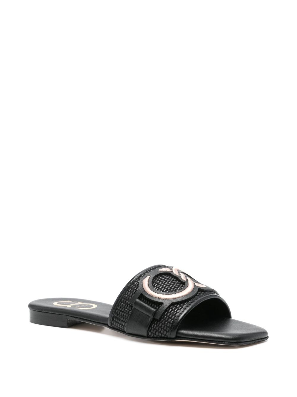 logo-patch sandals - 2