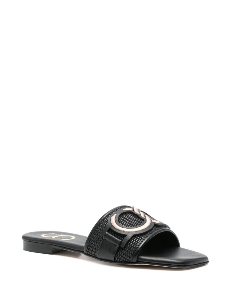 CASADEI logo-patch sandals outlook