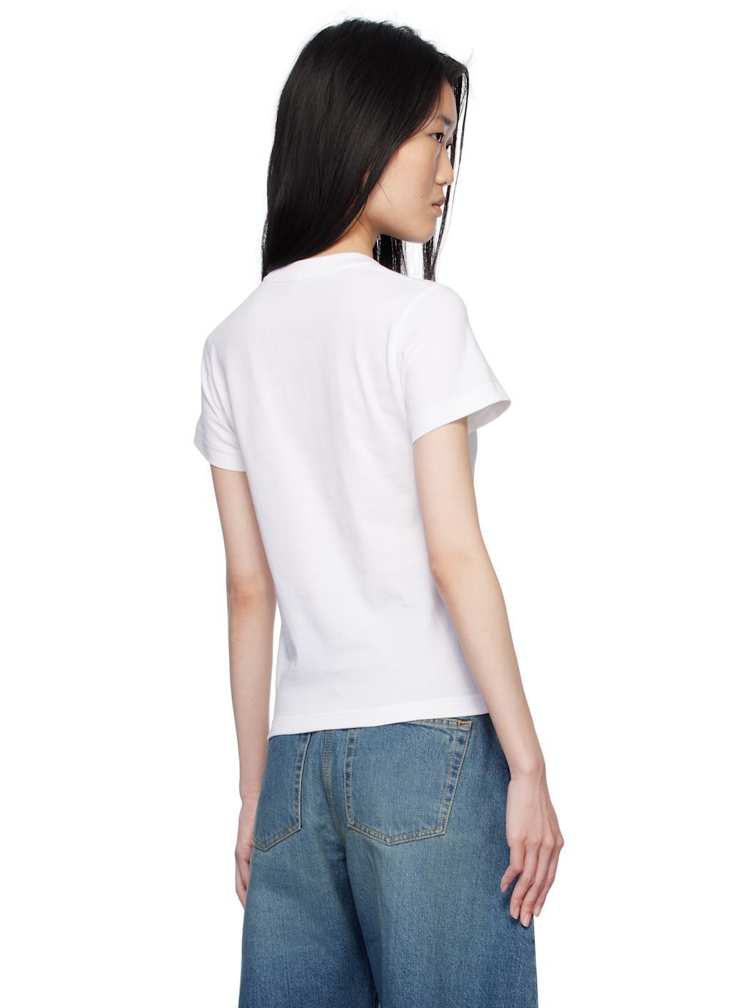 White Classic Cotton T-shirt - 3
