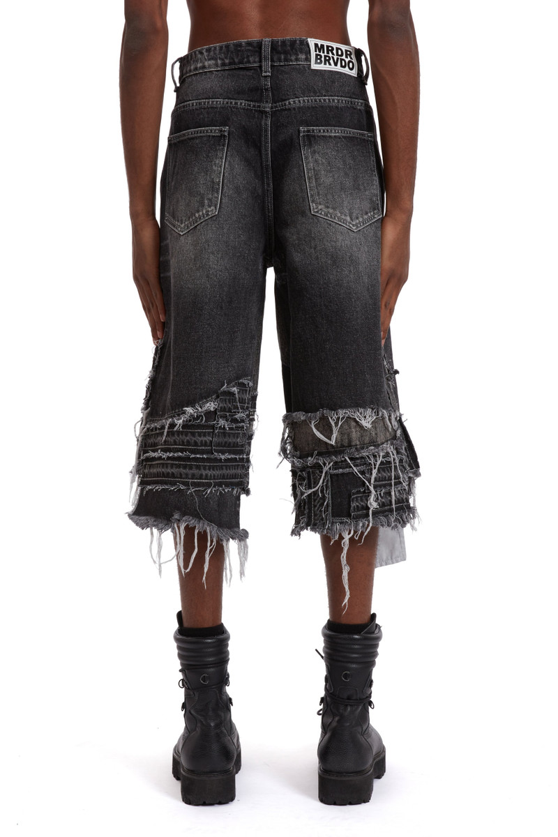 PATCHED ARCH BLOWOUT DENIM SHORT 6