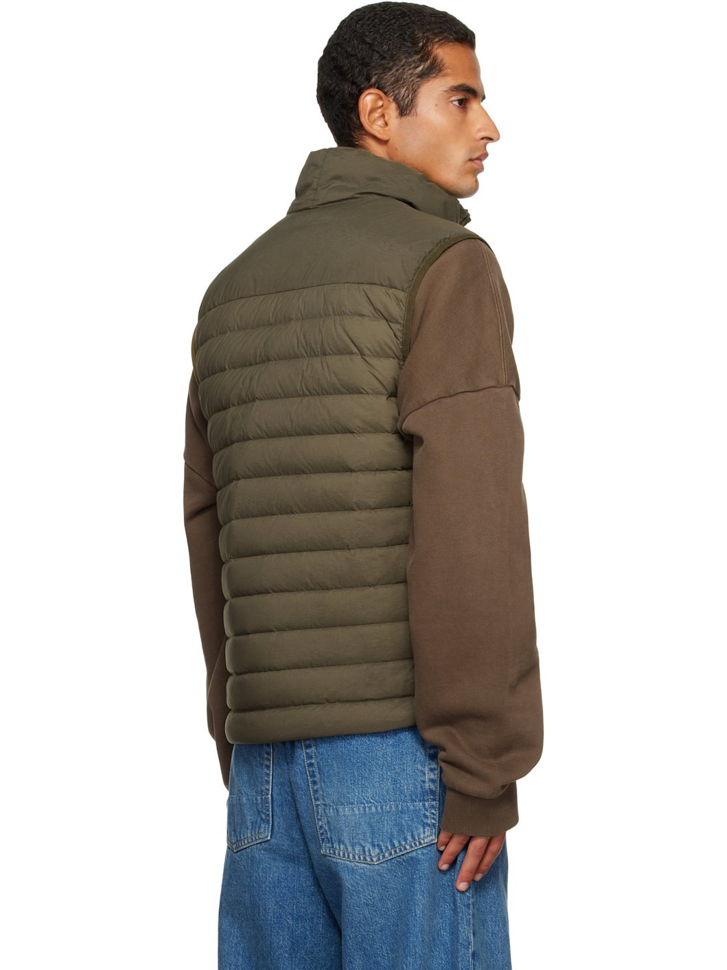 Khaki G100004 Seamless Tunnel Nylon Down-TC Vest - 3