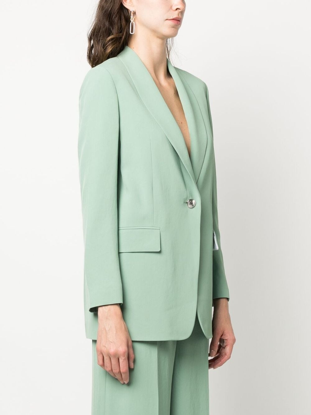 single-breasted belted blazer - 3