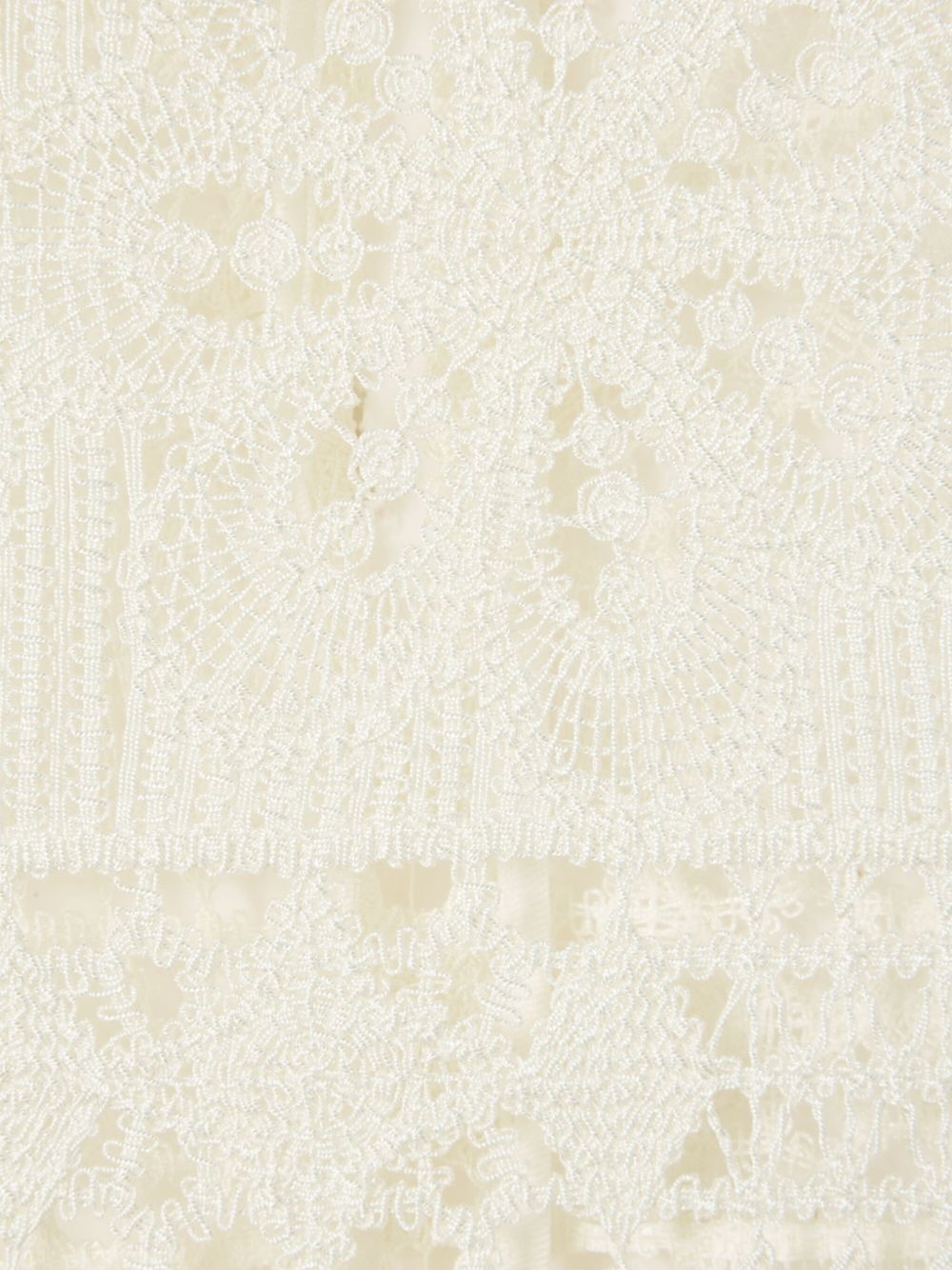 Aria lace-embroidered cropped top - 4
