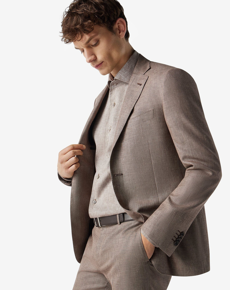 Light brown wool, linen and silk suit 4