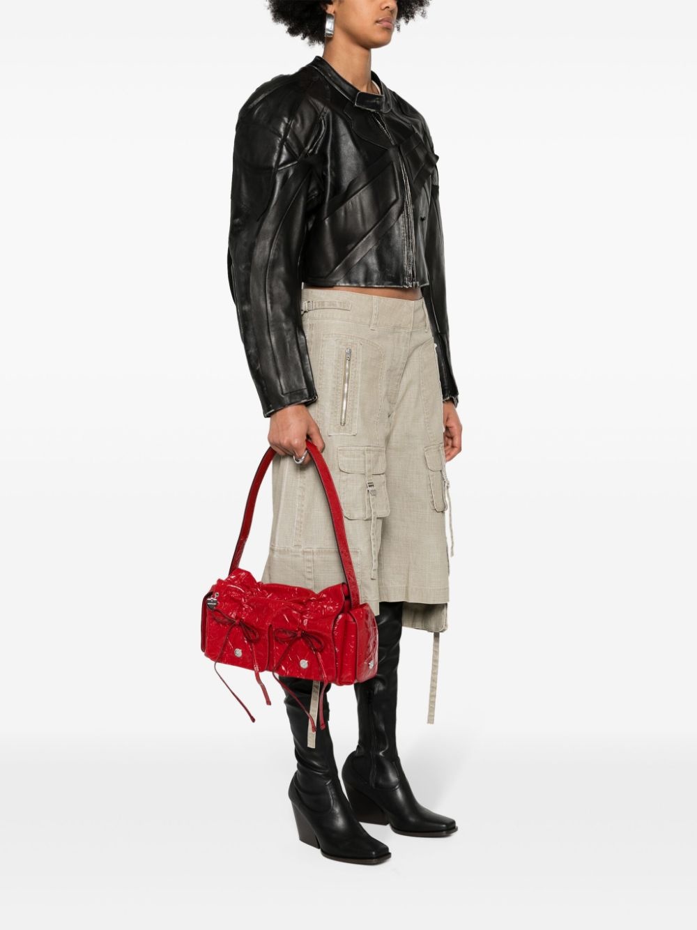 crinkled shoulder bag - 2