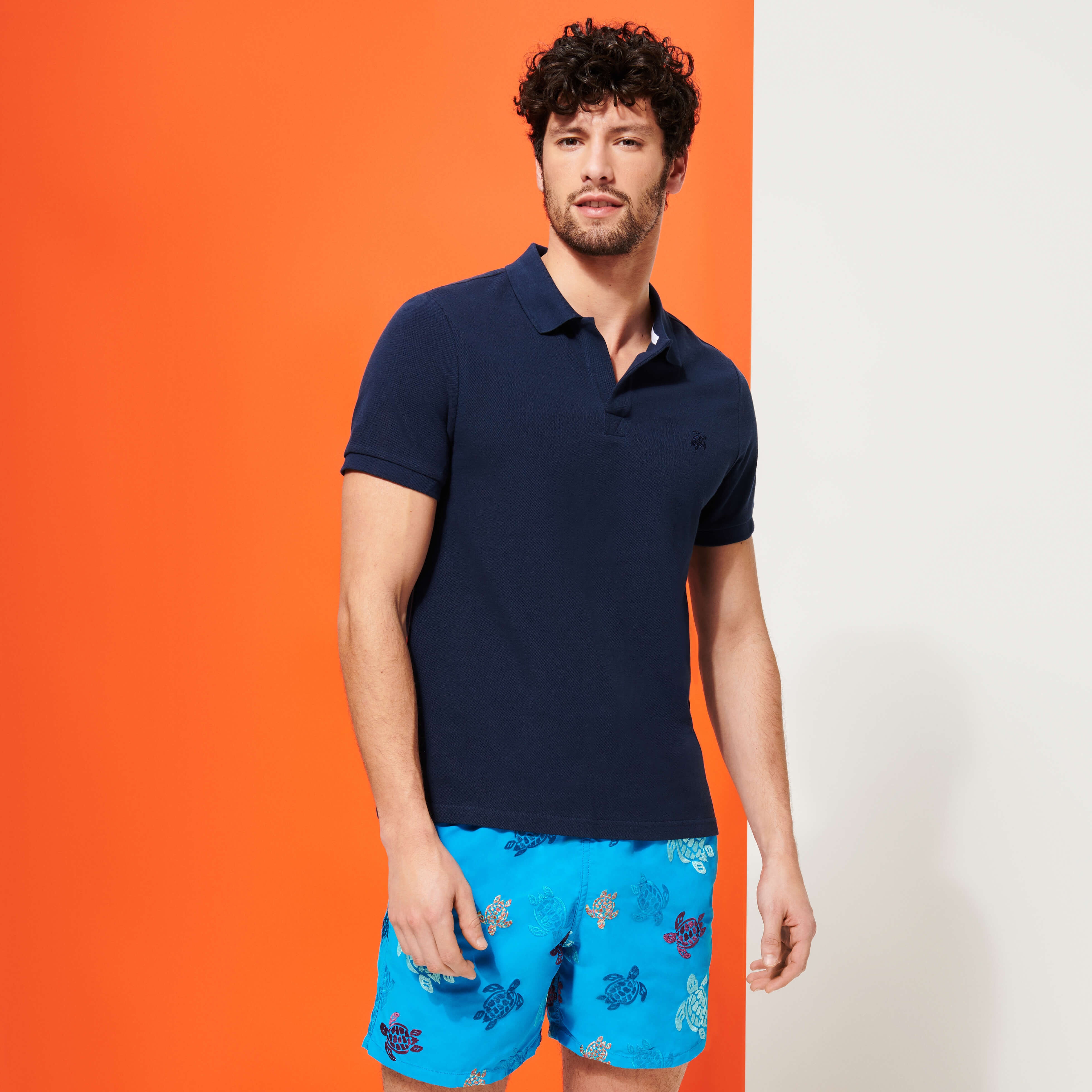 Men Changing Cotton Pique Polo Shirt Solid - 3