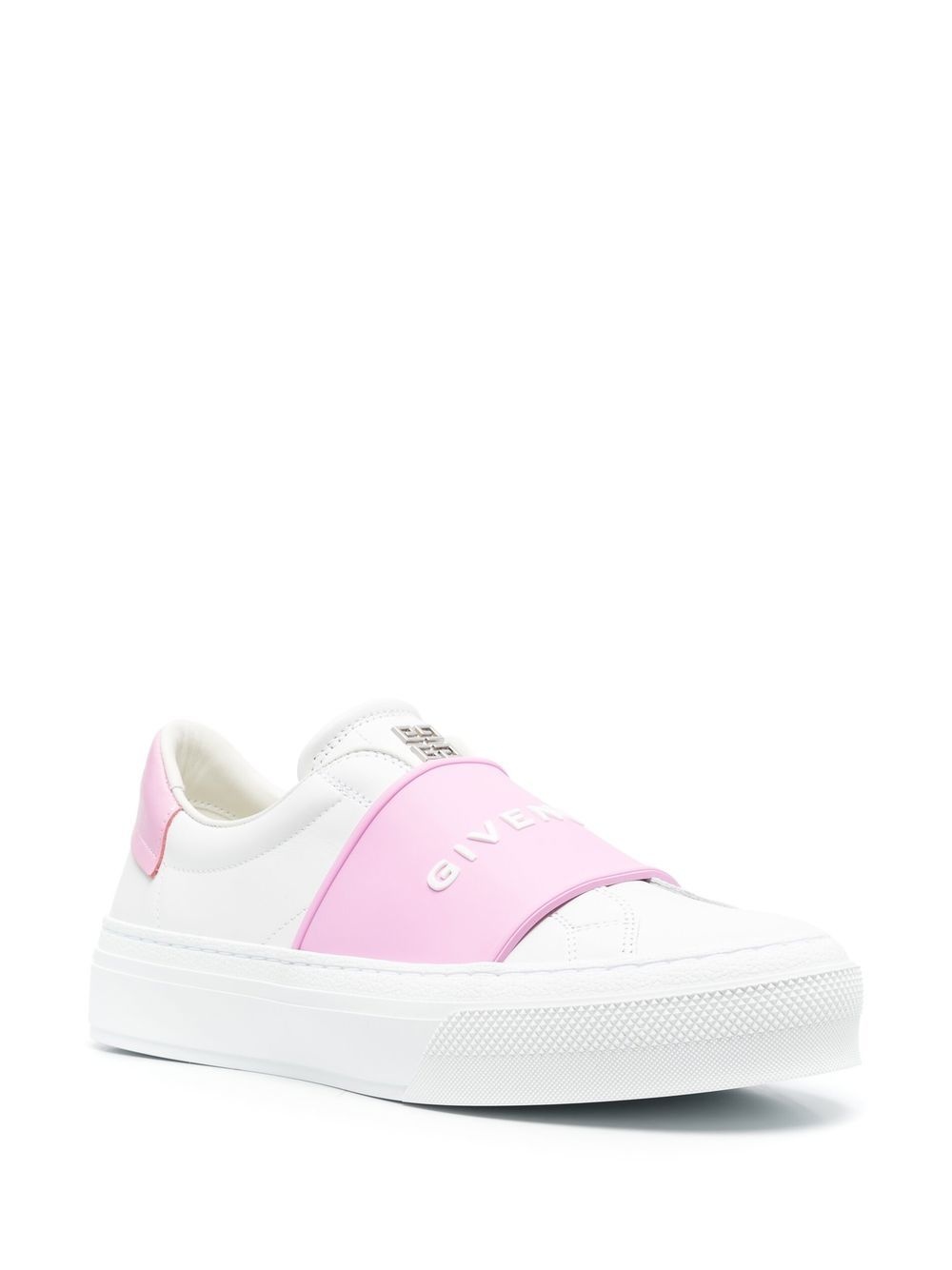 leather logo-print sneakers - 2