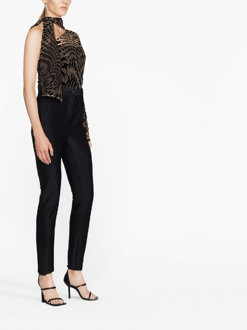 high-waisted skinny trousers - 4