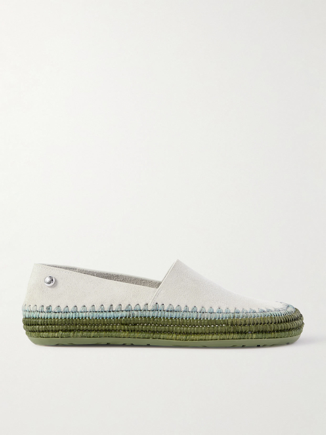 + Paula's Ibiza Rio Raffia-trimmed Suede Espadrilles - 1