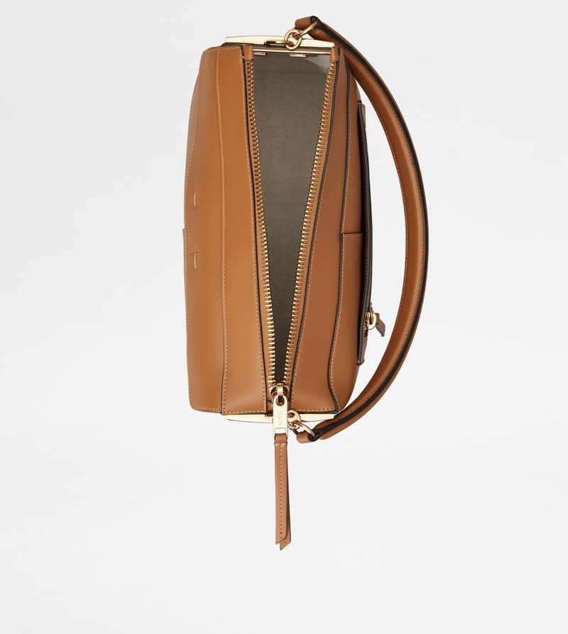TOD'S T CASE BAULETTO IN LEATHER SMALL - BROWN 7
