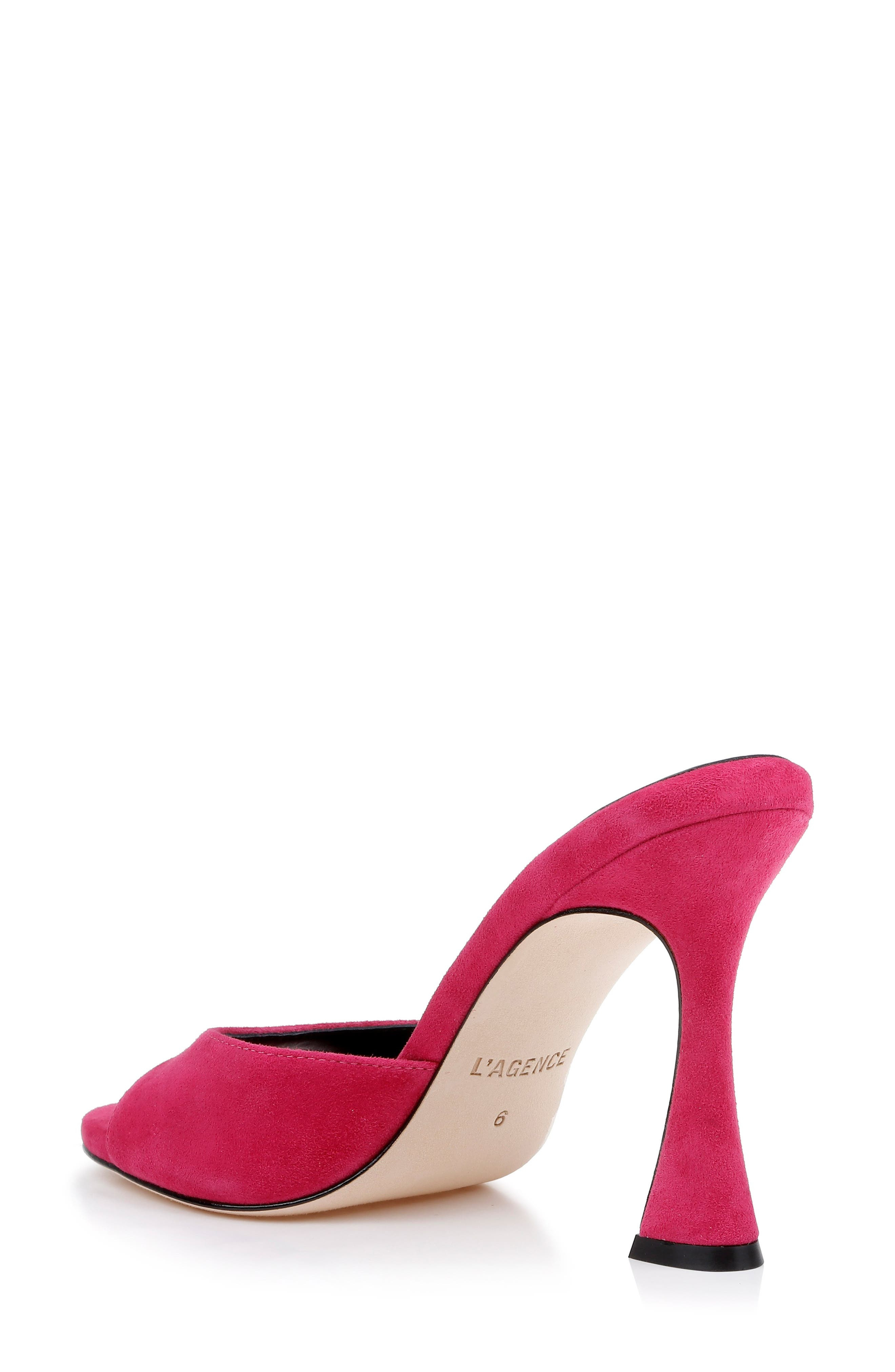 L'AGENCE Avery Slide Sandal in Rubino Suede at Nordstrom - 2