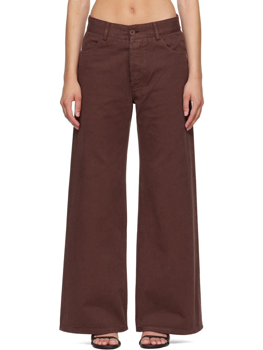 Brown Tajo Wide Trousers - 1