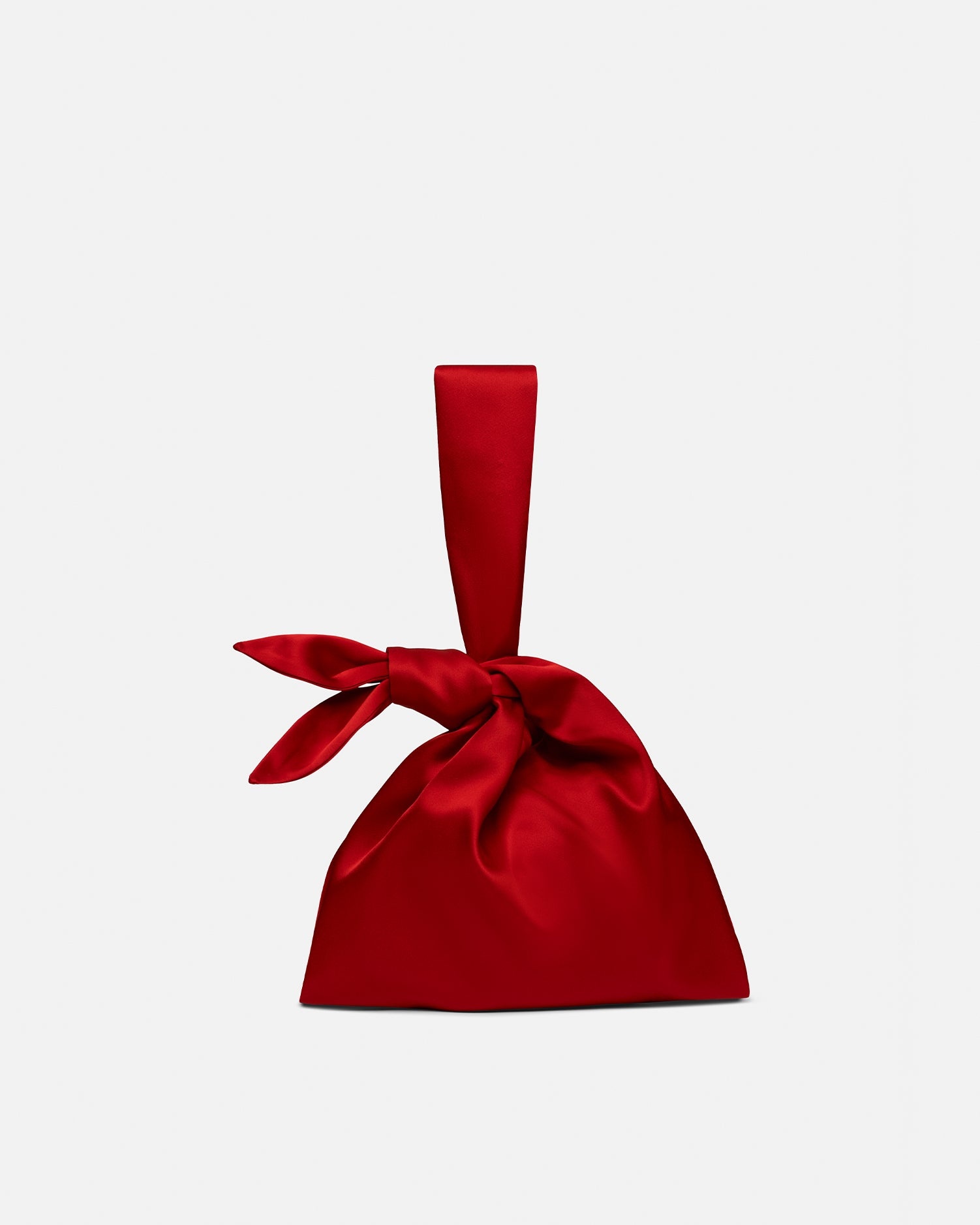 Slip Satin Clutch Bag With Knot Detailing - 4