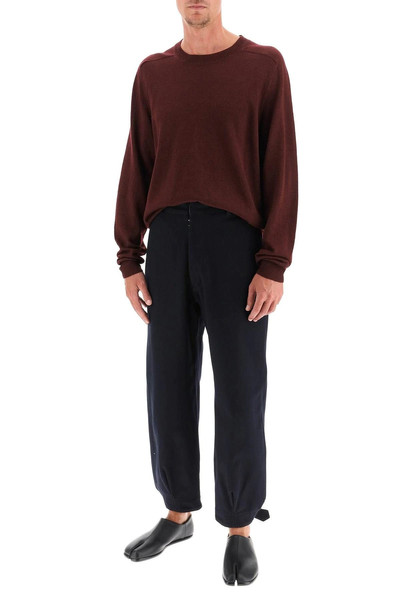 Maison Margiela CREW NECK SWEATER WITH ELBOW PATCHES outlook