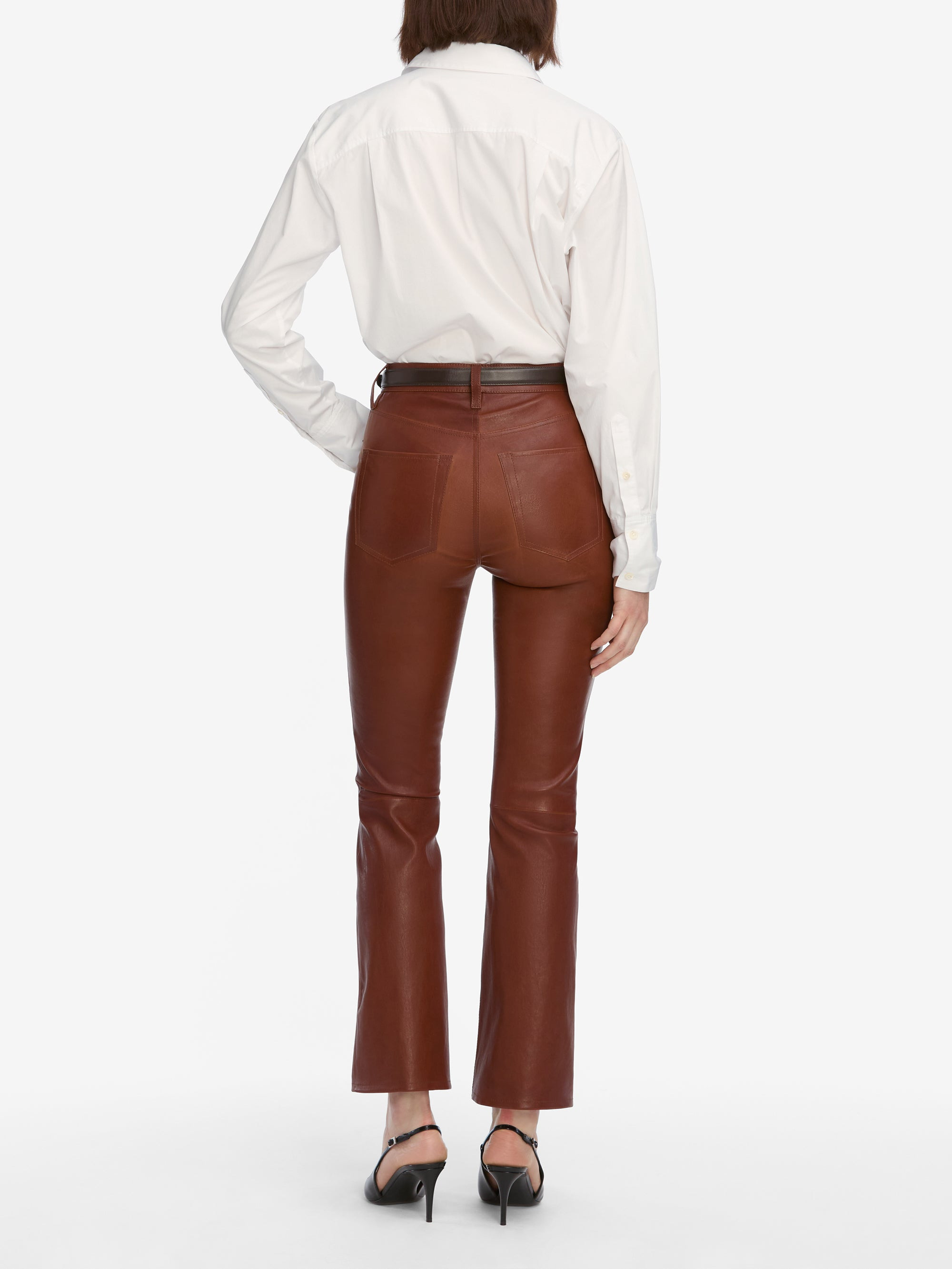 The Leather Reboot Crop in Whiskey - 6