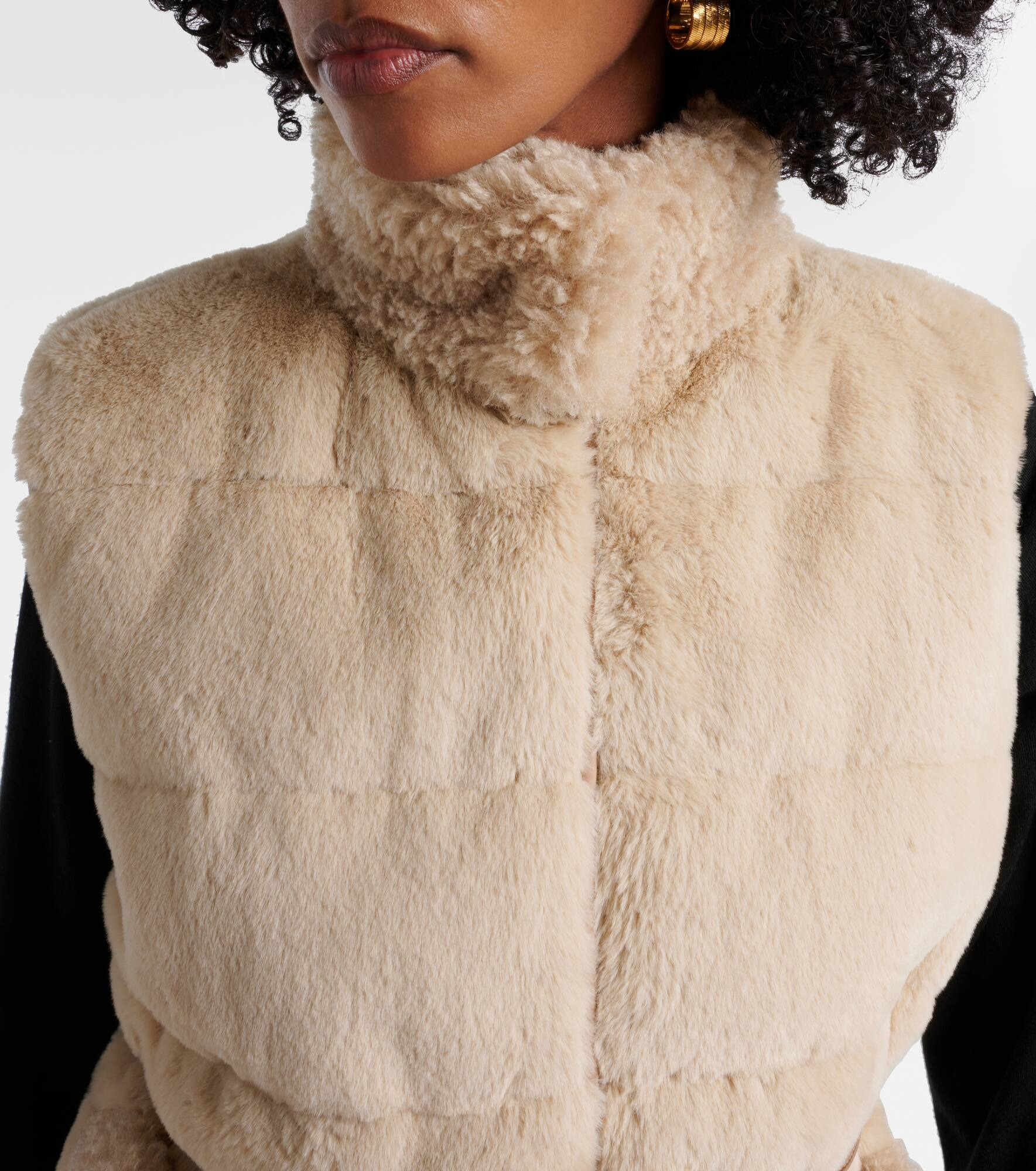 Joui faux fur down vest - 4