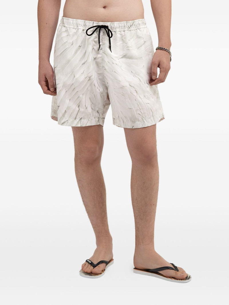 Roberto Cavalli Ice Feathers print swim trunks outlook