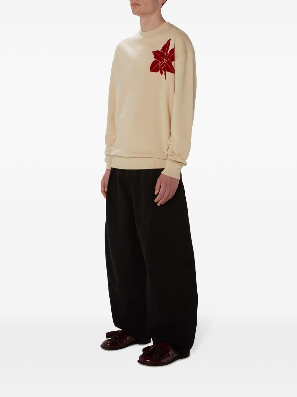 floral-print organic cotton sweatshirt - 2