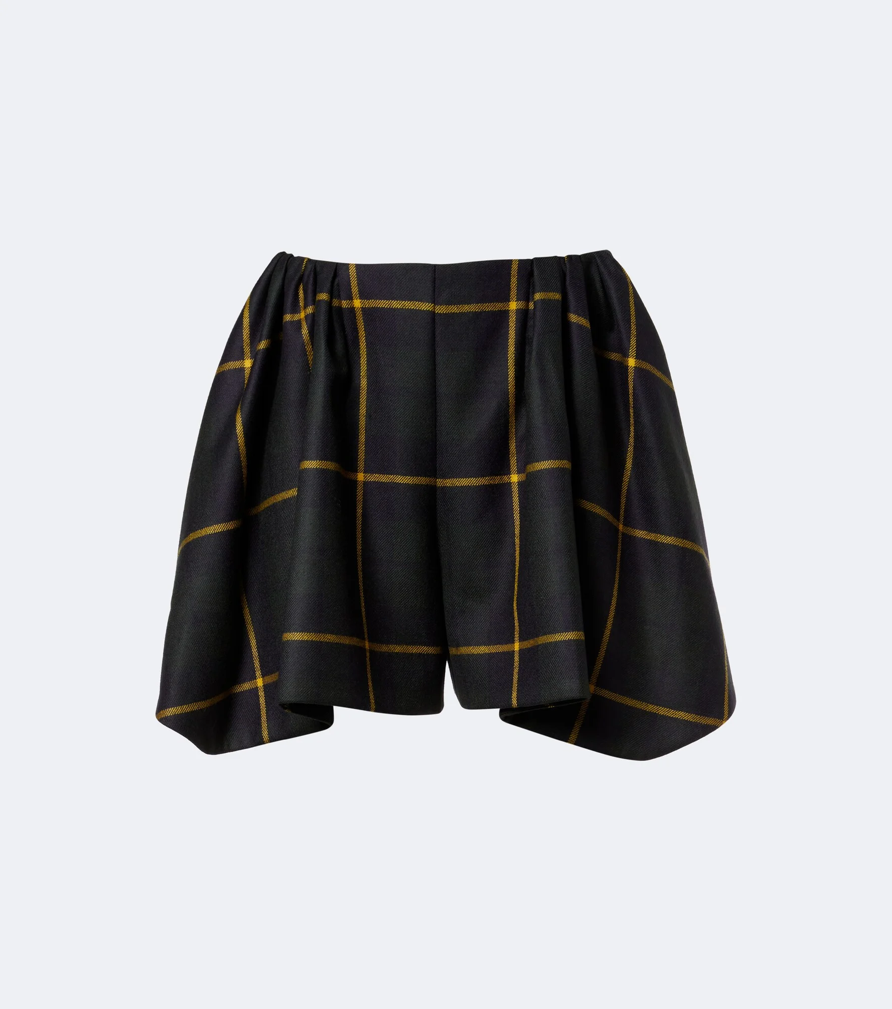 Checked virgin wool shorts - 1