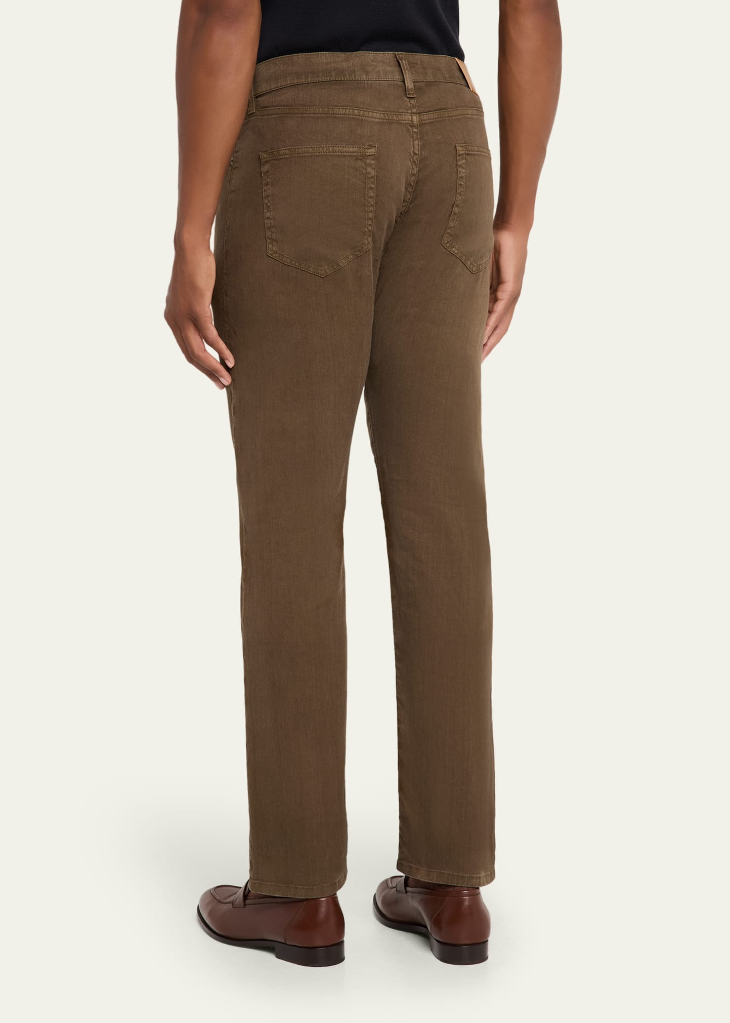Men's Quarona Linen and Cotton Stretch Five-Pocket Pants - 3