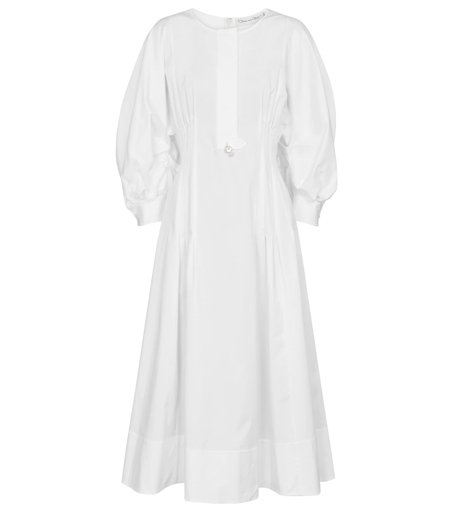 Embellished stretch-cotton midi dress - 1