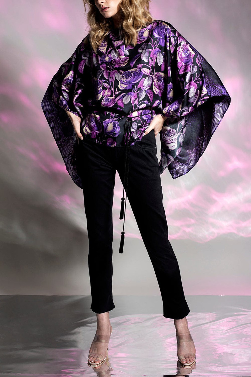 Roberto Cavalli Poncho Blouse with Belt outlook