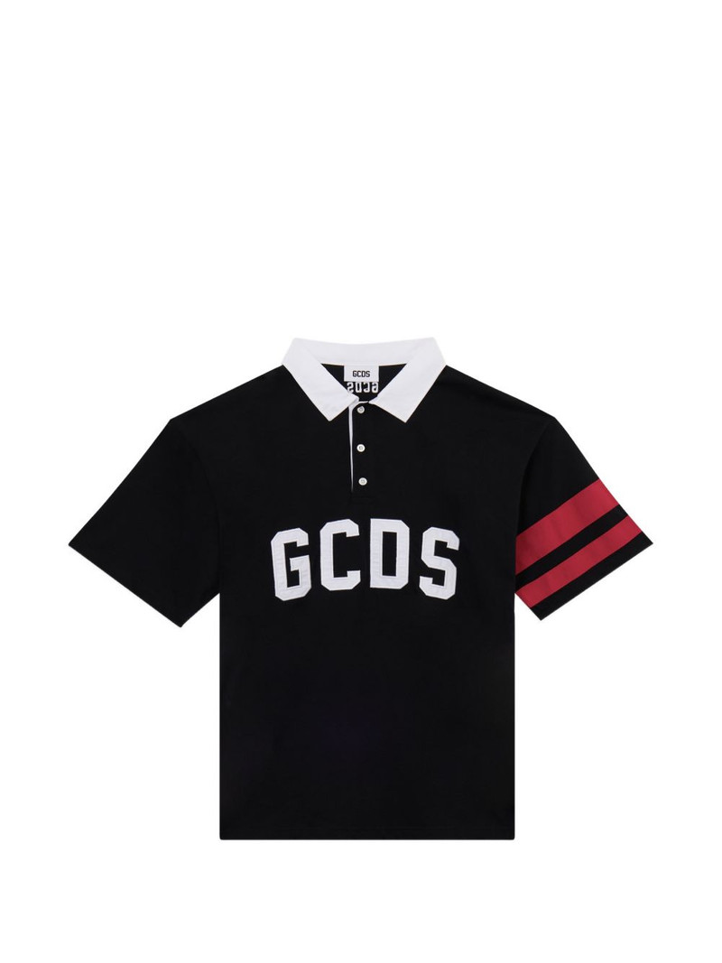 logo striped polo shirt 1