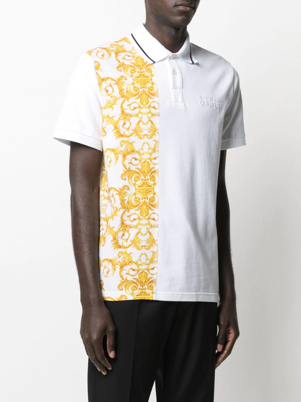 Barocco-print polo shirt - 3