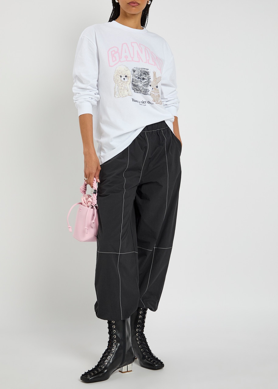 Ganni Printed Cotton T-shirt - 4