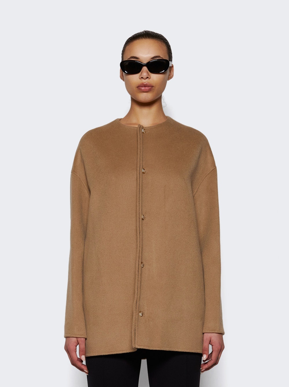 Gio Short Wool Coat Mink Taupe - 3