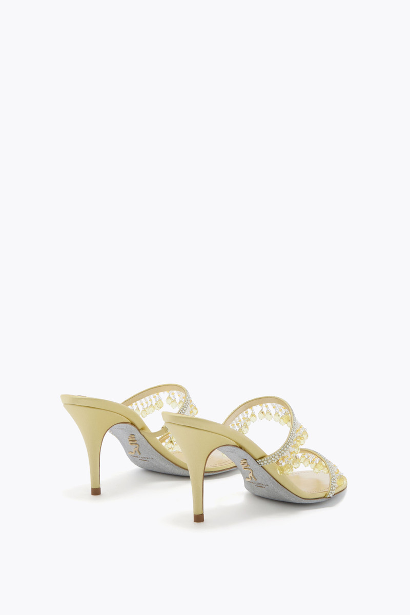 RENE CAOVILLA JAHANARA BUTTER YELLOW MULE 80 outlook