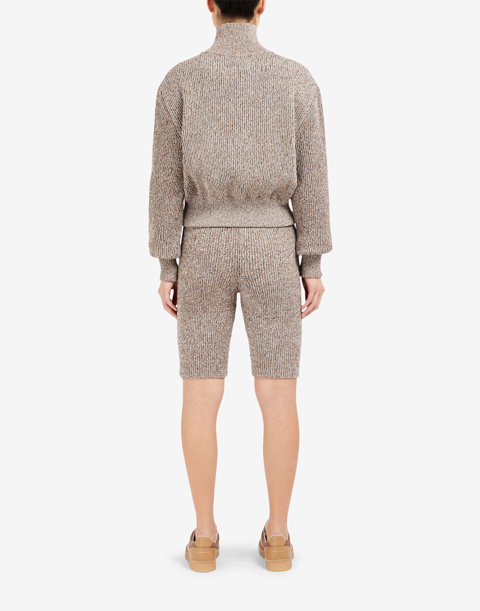Ribbed knit fitted shorts - 4
