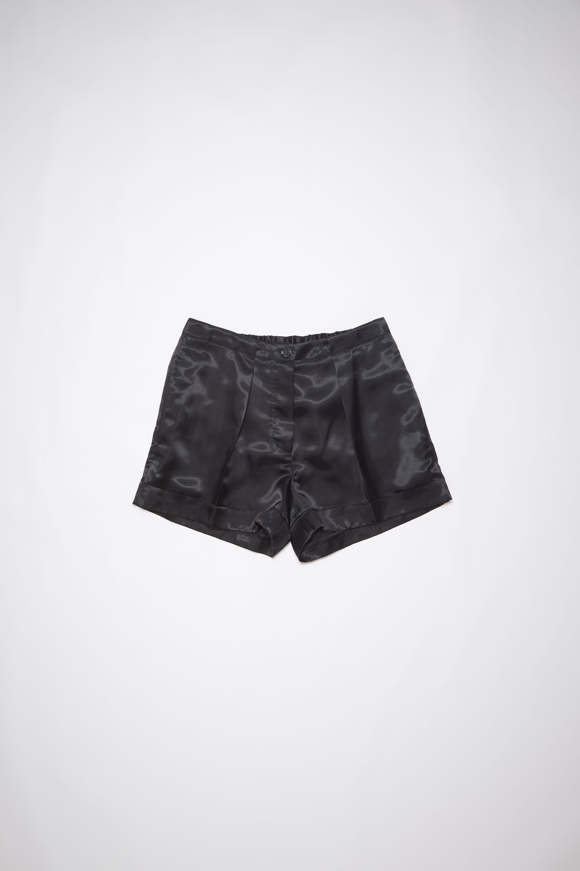 Satin shorts - Black - 6