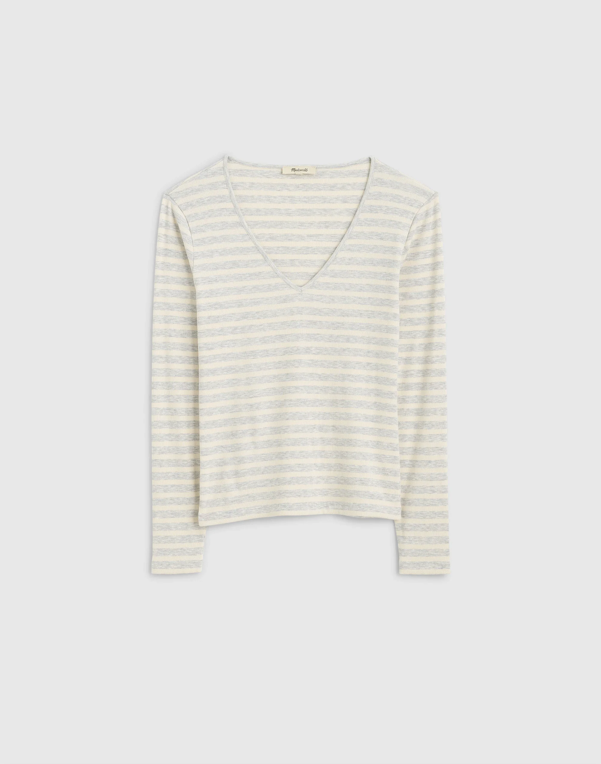 The 9-9 V-Neck Long-Sleeve Tee in LuxeRib - 1