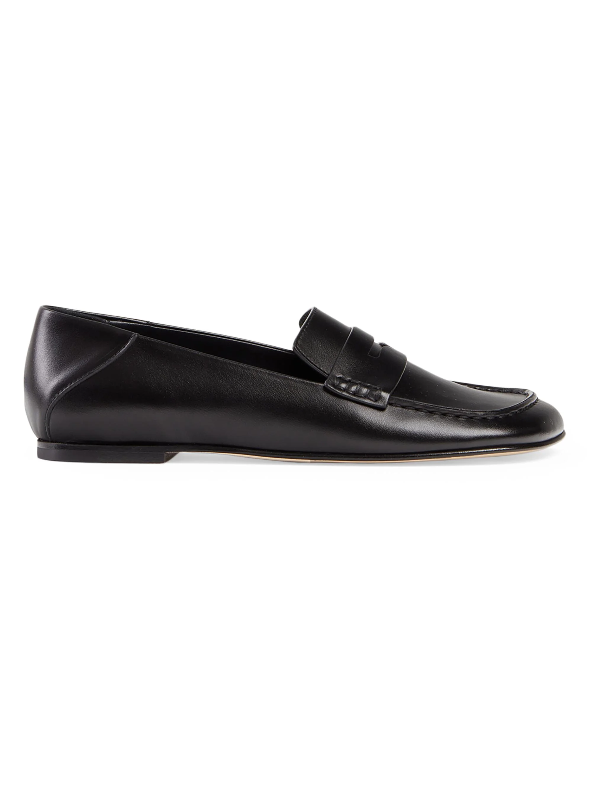 Women's Drew Leather Penny Loafers - Black - 1
