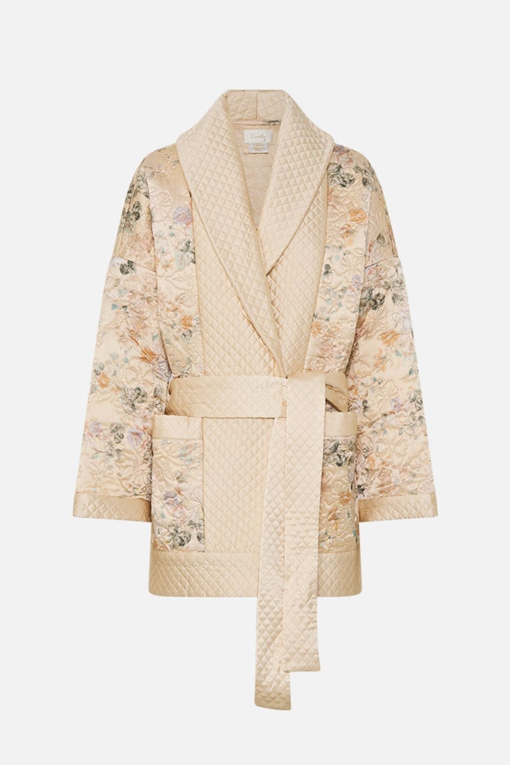 QUILTED ROLL COLLAR COAT - 1