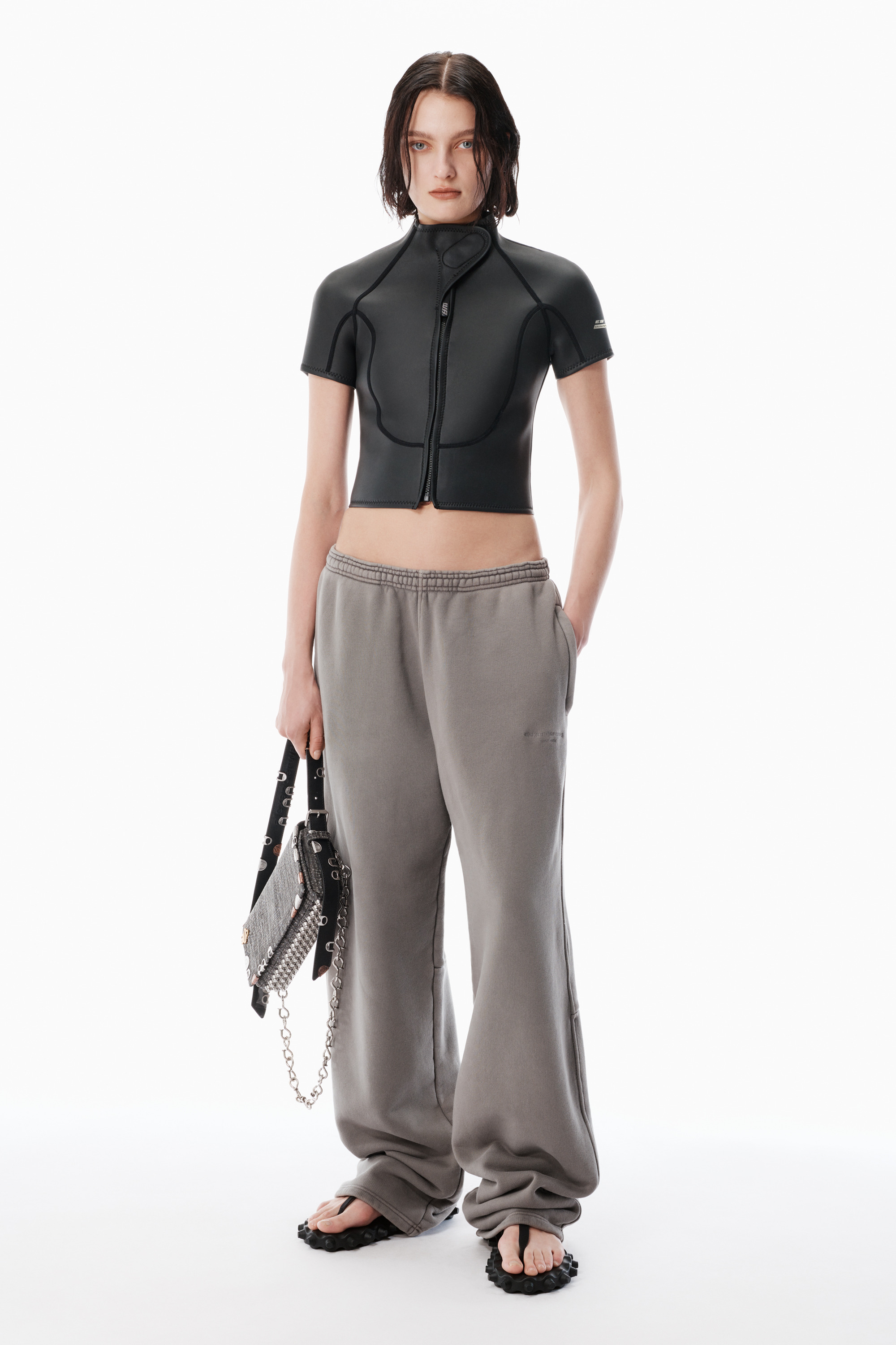 Grey Wide-Leg Sweatpants - 2