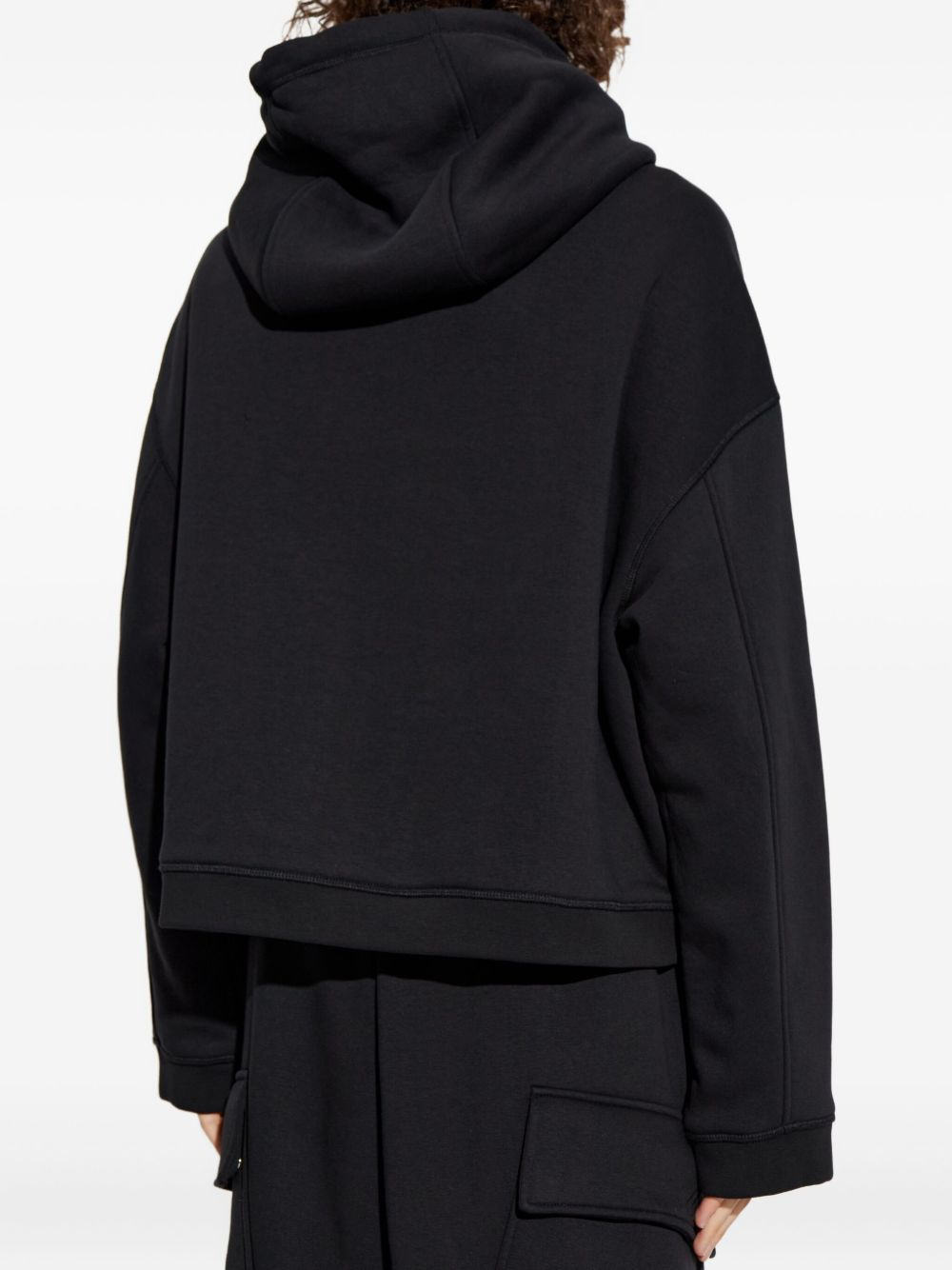 hooded ribbed jacket - 4