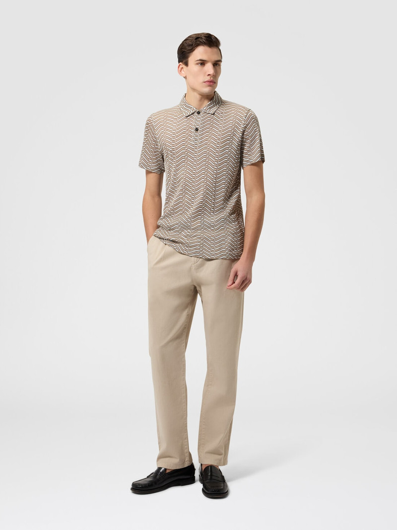 Missoni Viscose and cotton polo shirt with Greek key motif outlook