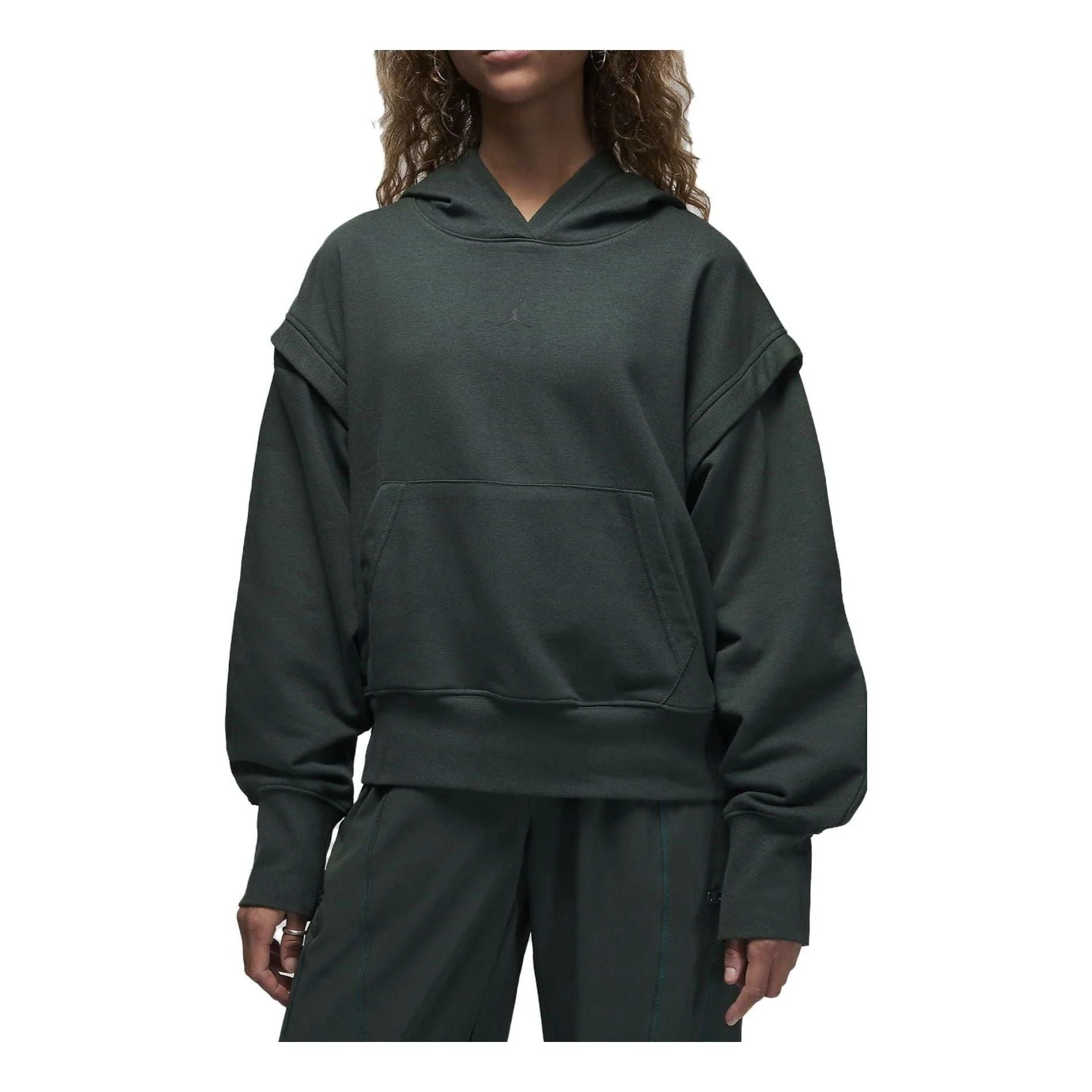 (WMNS) Air Jordan Sport Fleece Hoodie 'Midnight Green' FB4609-316 - 1