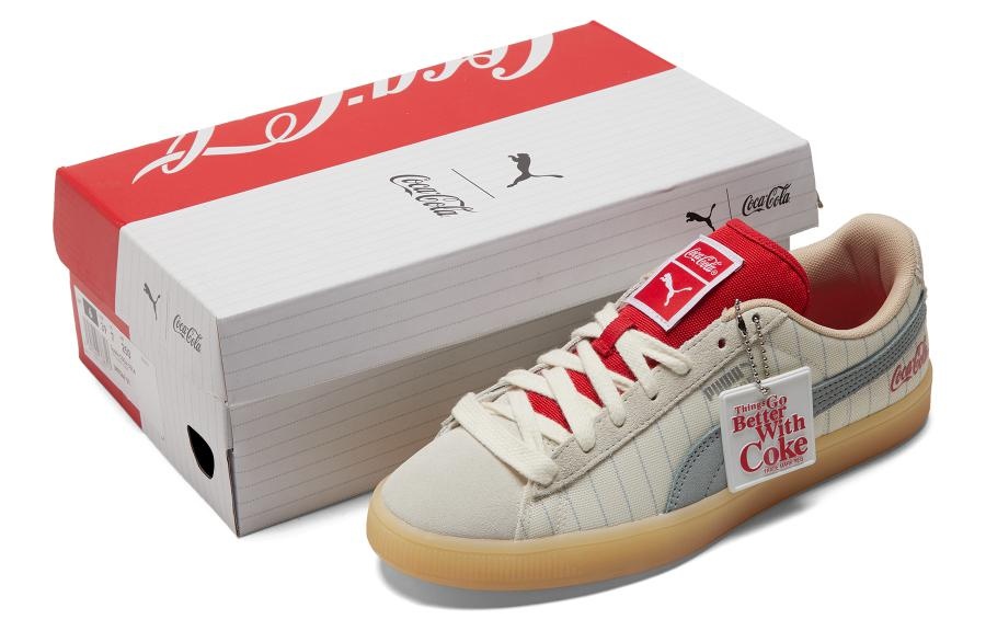 PUMA Coca-Cola x Suede 'Slate Pinstripes' 387049-01 - 7