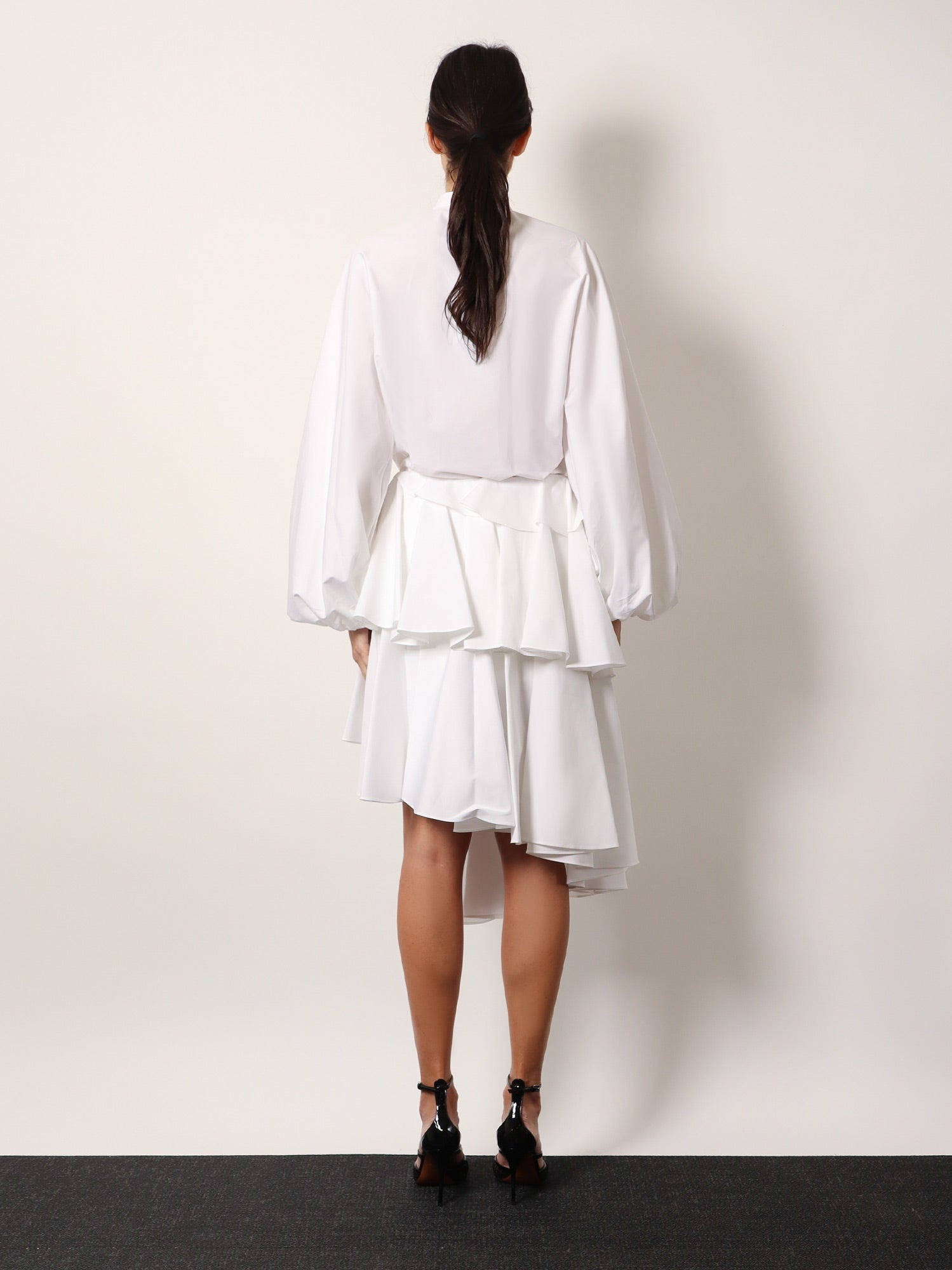 Alaia Spiral Cotton Popeline Skirt - 3
