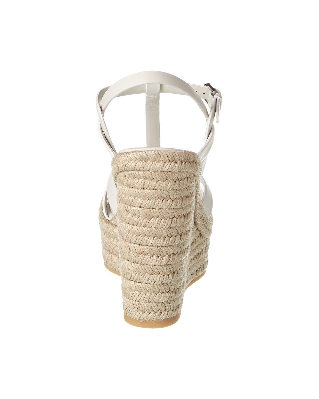 Saint Laurent Tribute 85 Leather Espadrille Wedge Sandal - 3