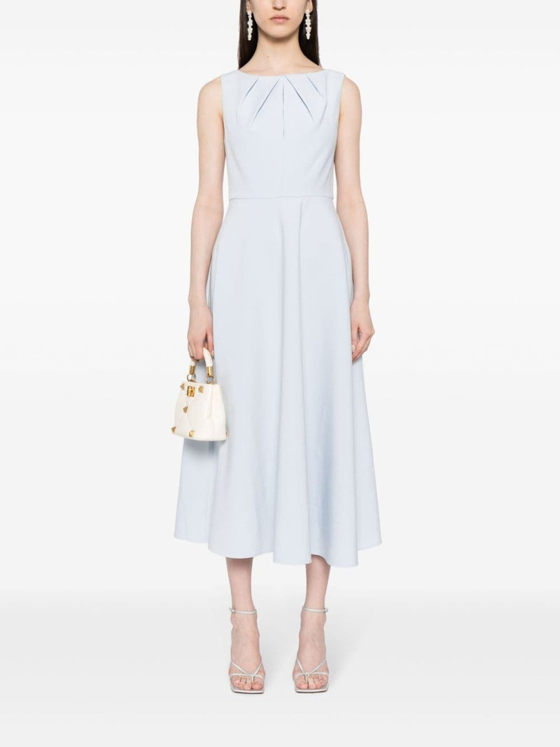 ROLAND MOURET crepe midi dress outlook