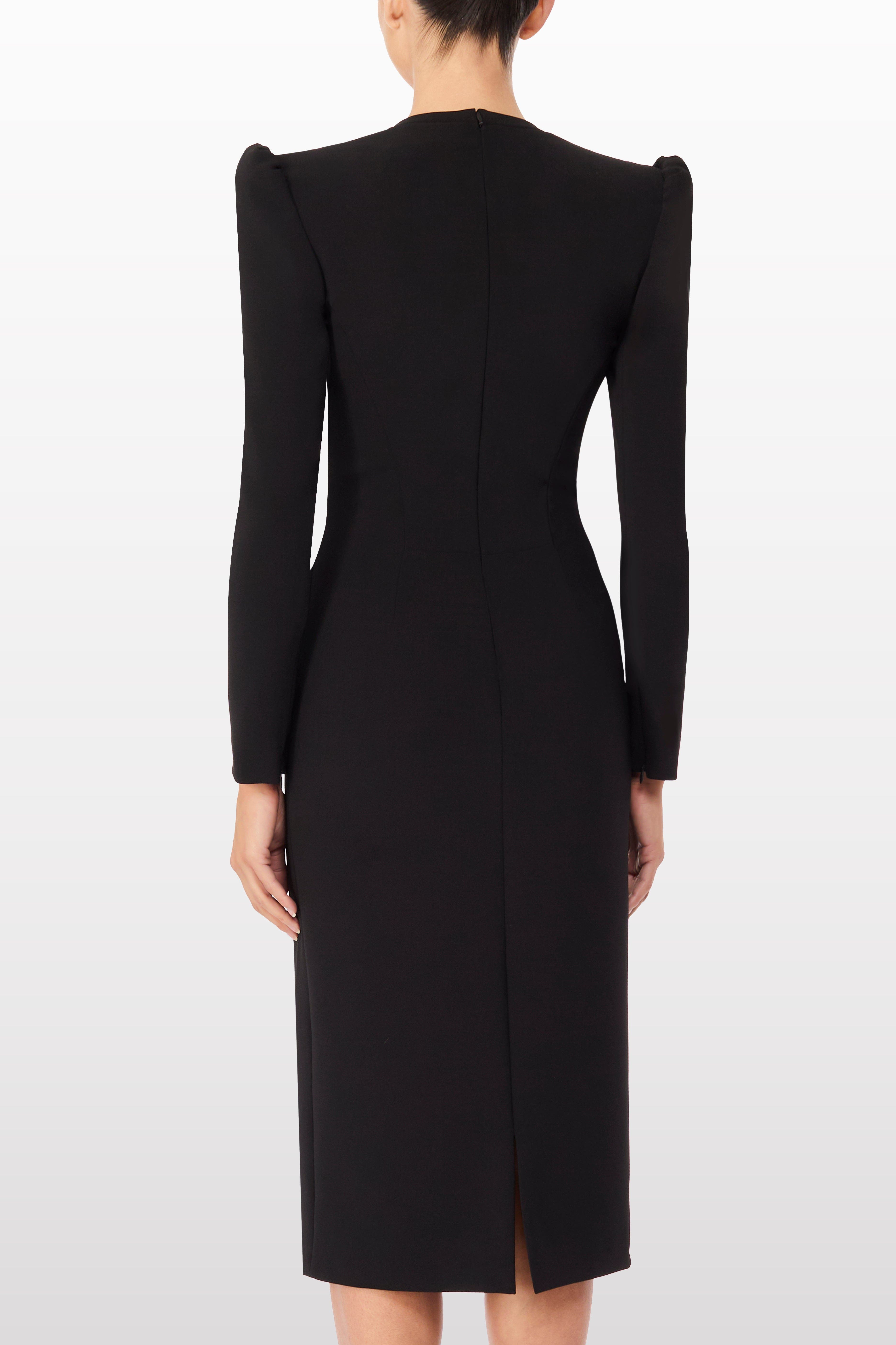 Jenny Packham Carina Jewel-Embellished Midi Dress in Liquorice at Nordstrom - 3