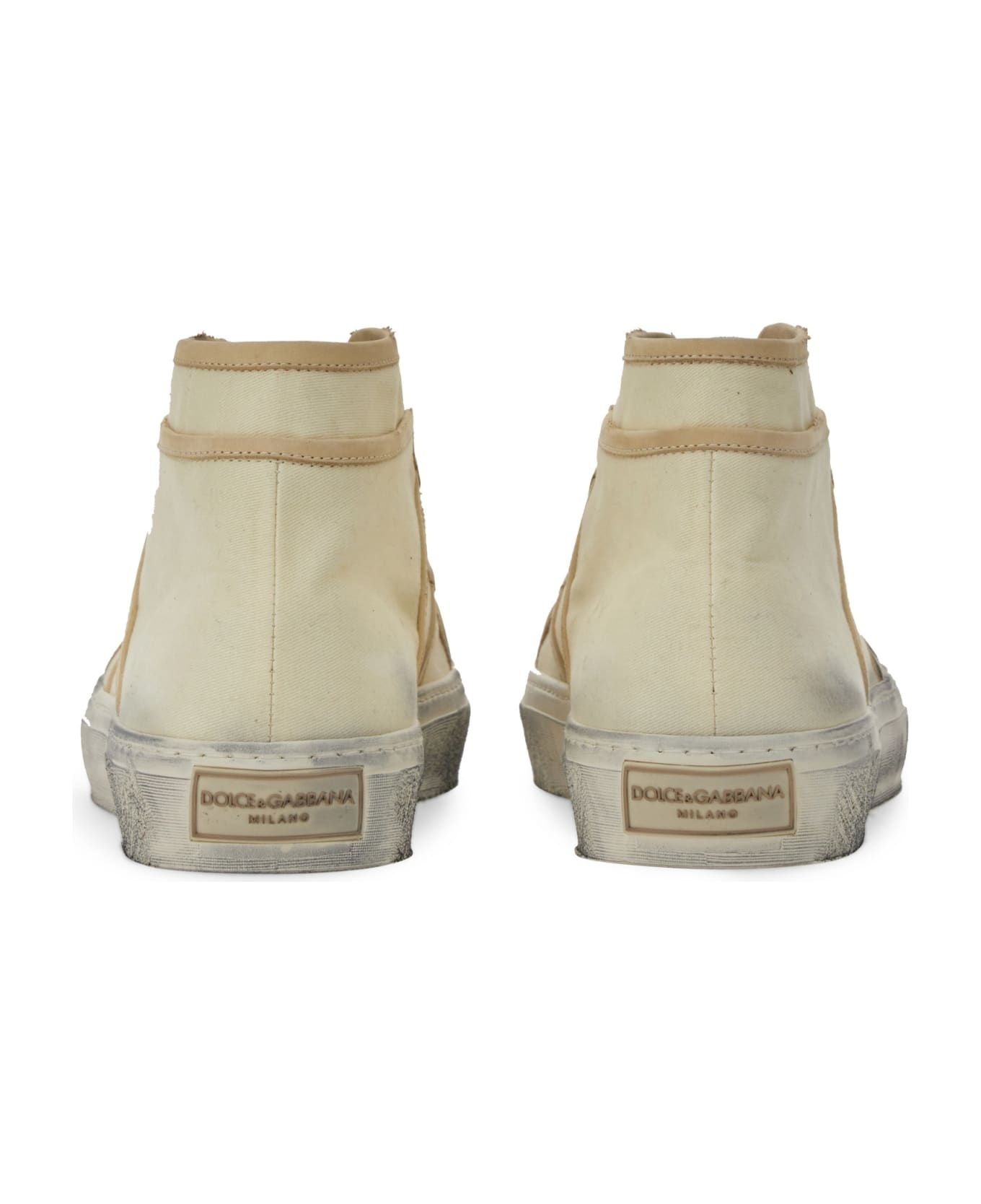 スニーカー Dolce & Gabbana VINTAGE MID TOP SNEAKER (CS2195_AL0498N198) Dolce & Gabbana Canvas Mid-top Sneakers | italist | REVERSIBLE