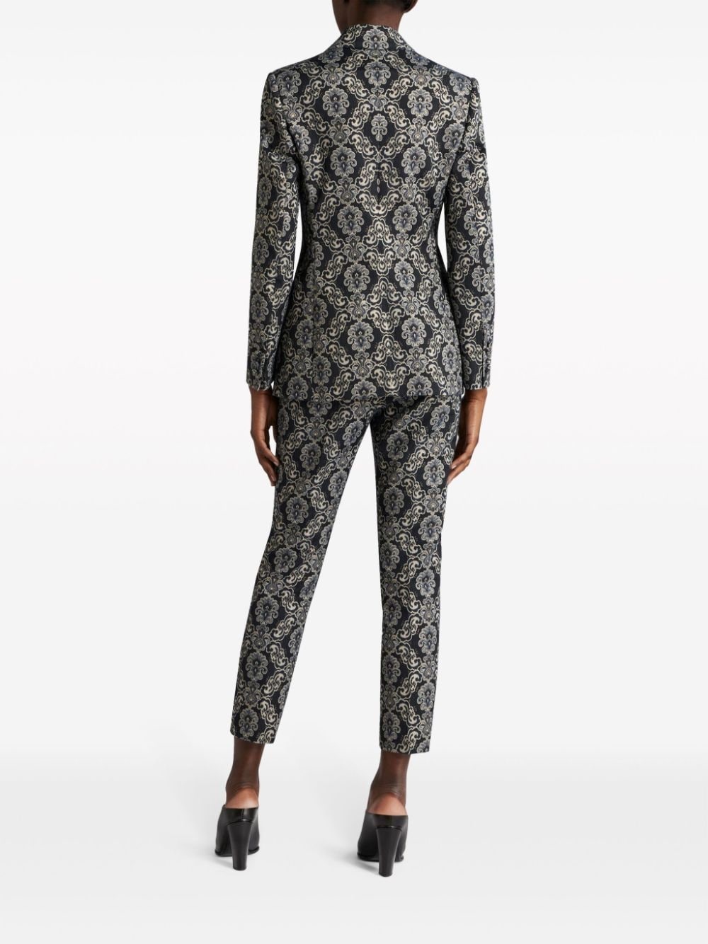 graphic-jacquard blazer - 3