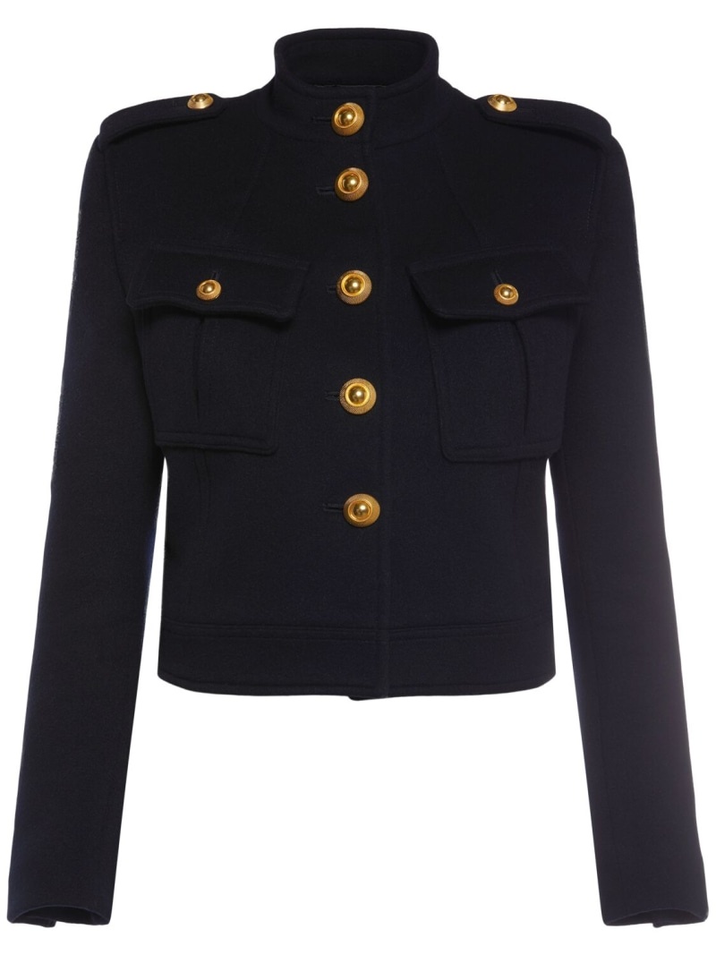 Wool & cashmere military jacket - 1